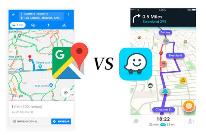 Pinaghalong Waze at Google Maps